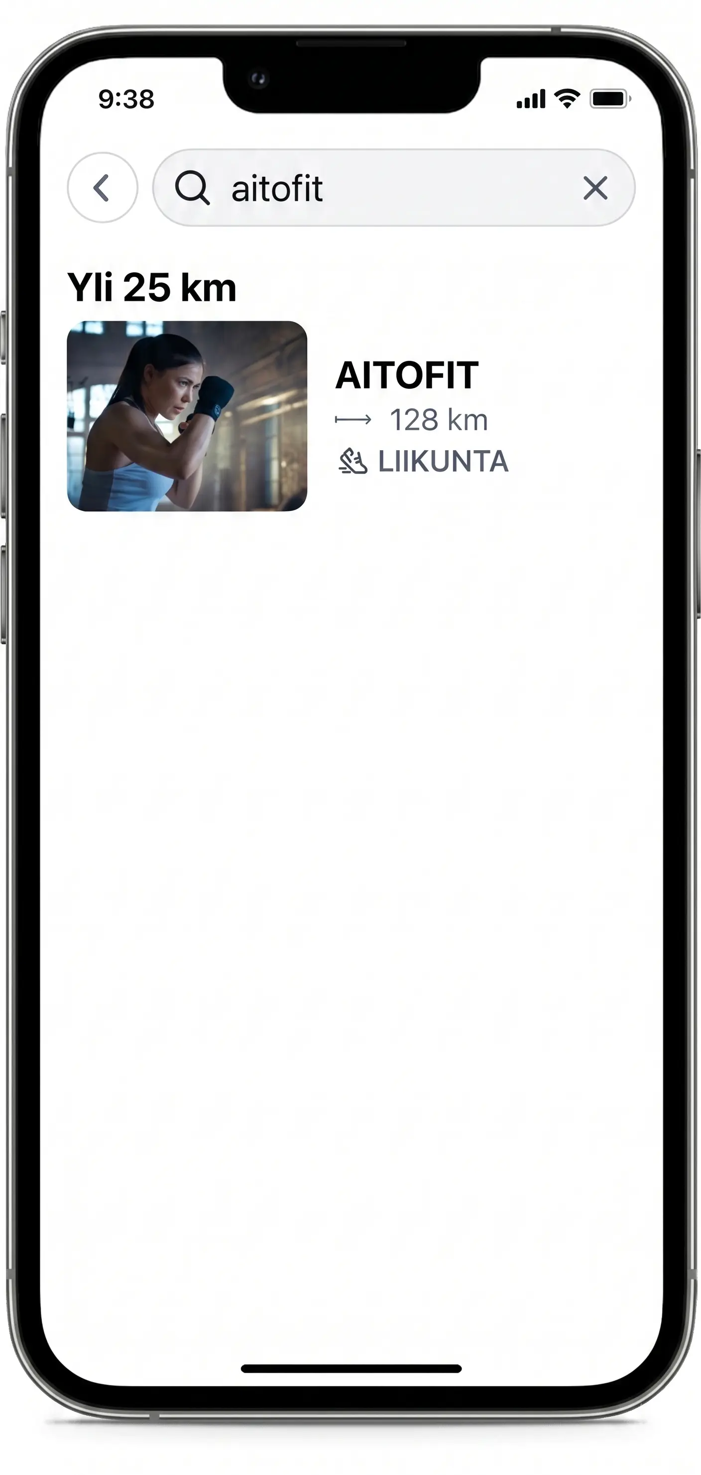 AITOFIT
            liikuntaetusovelluksen käyttöpaikkahaussa