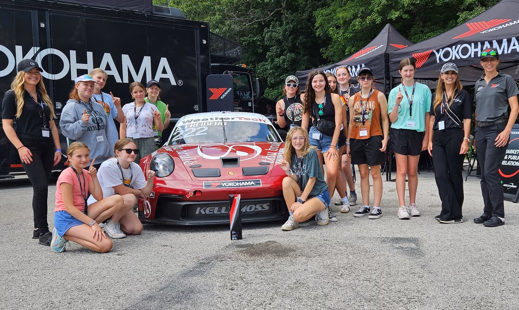 Kellymoss Motorsports Mastery Program introducing students to racing careers through hands-on paddock experiences.