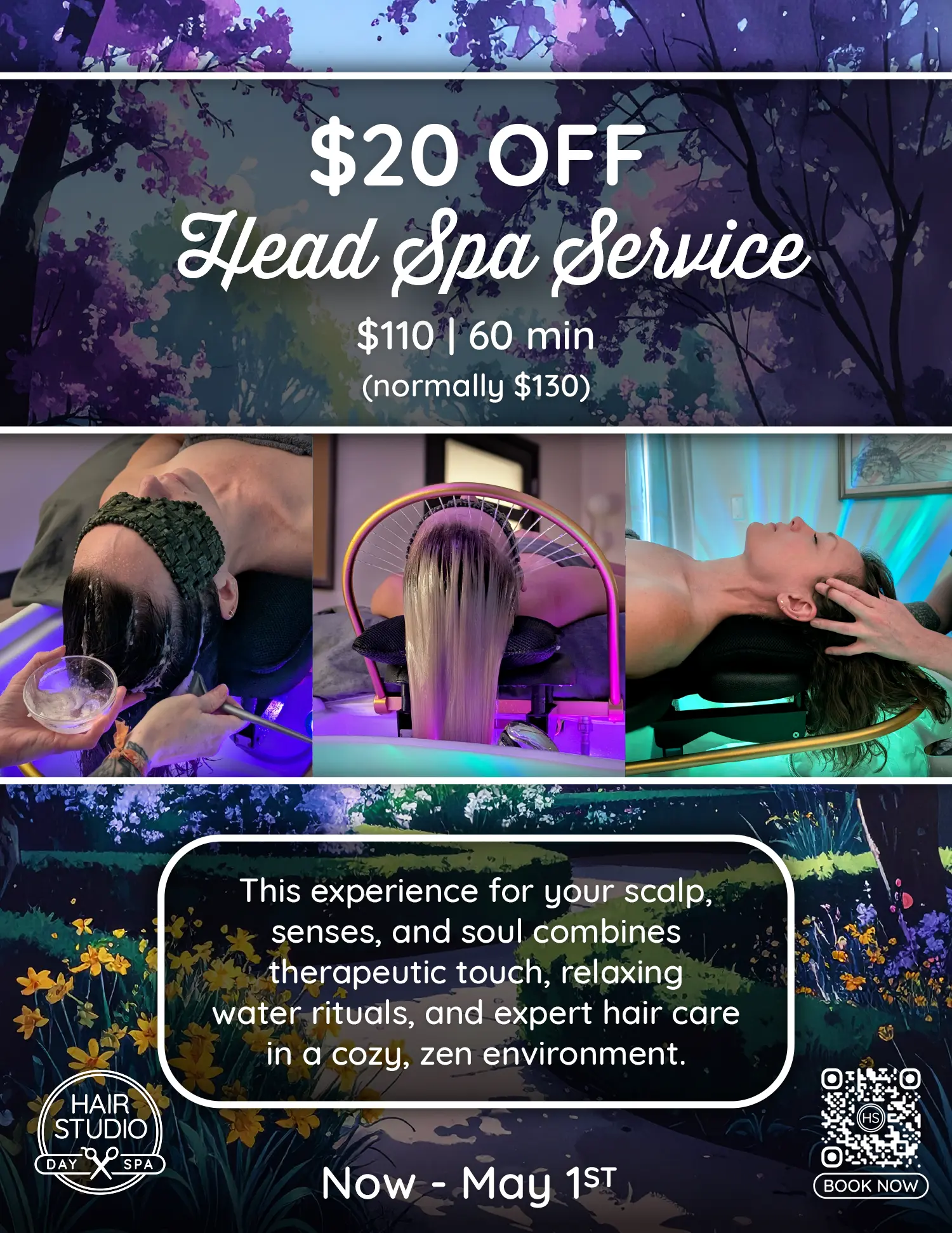 $20 OFF Head Spa March-April