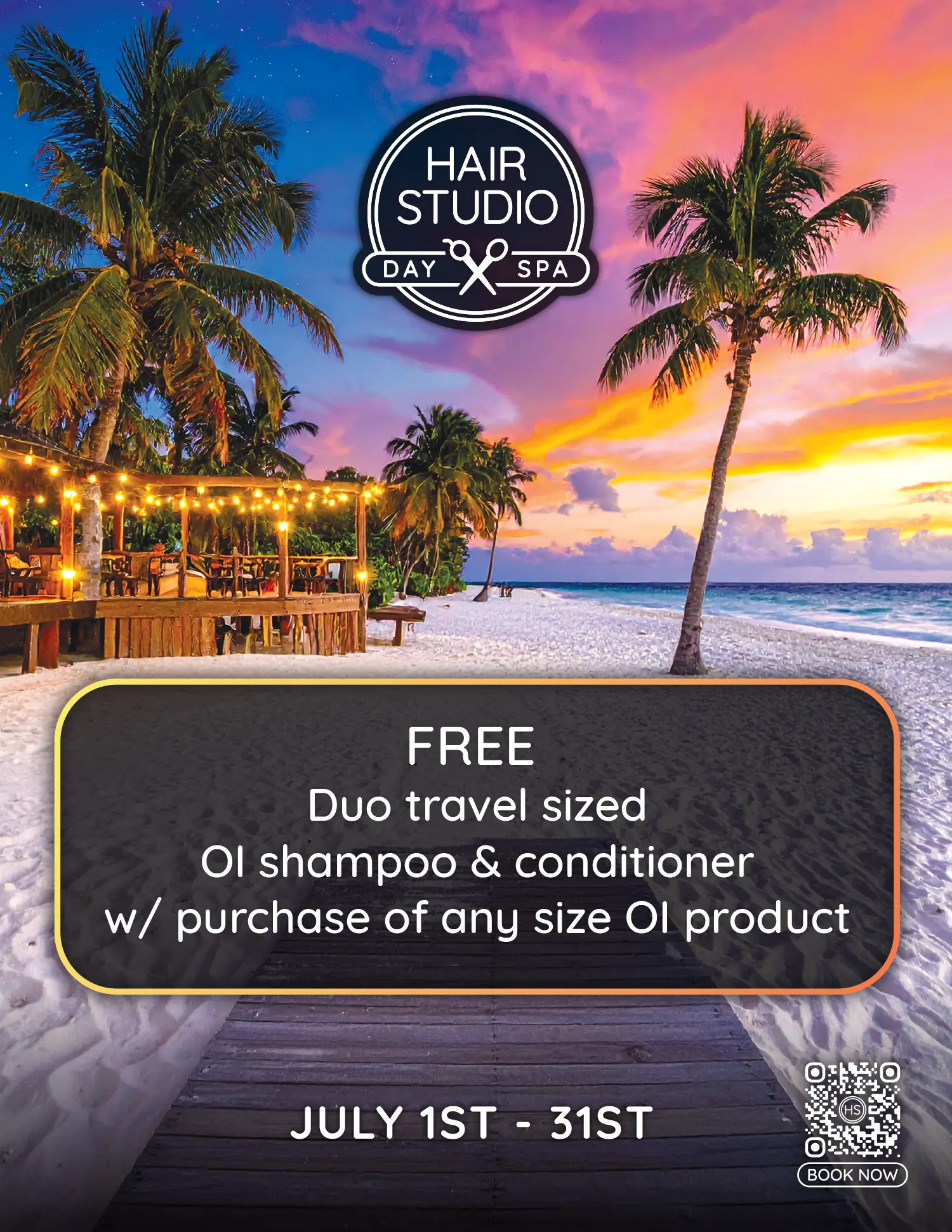 FREE Duo travel sized OI shampoo & conditioner w/ purchase of any size OI product.
