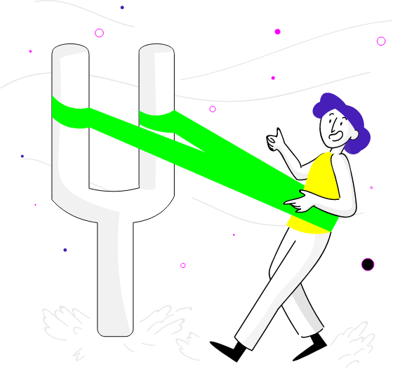 Illustration of two person reaching out of their windows to shake hands, representing connection and team building.