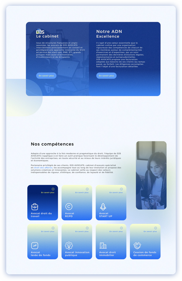 homepage conception UX design