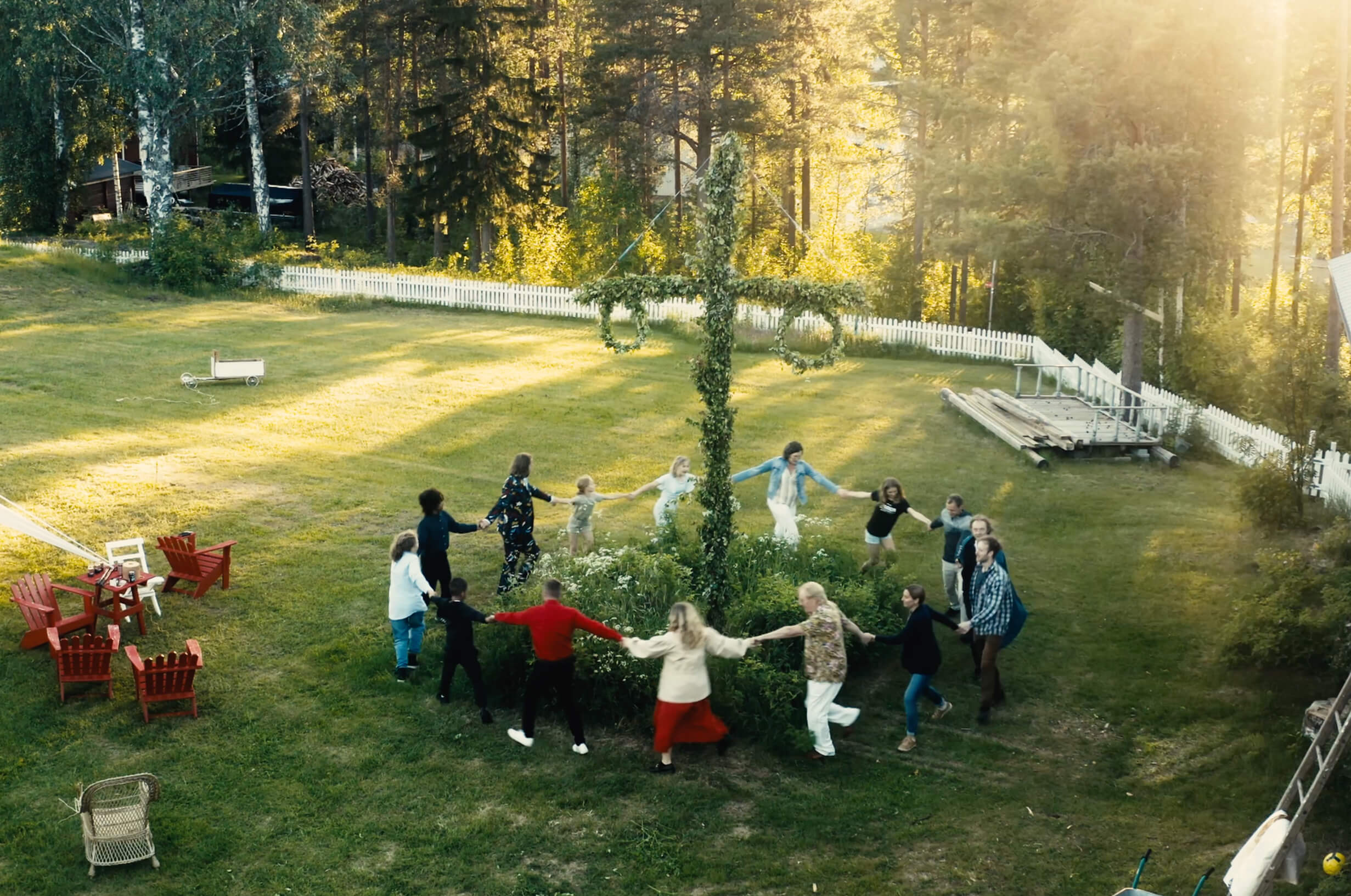 Midsummer celebration in Northern Sweden