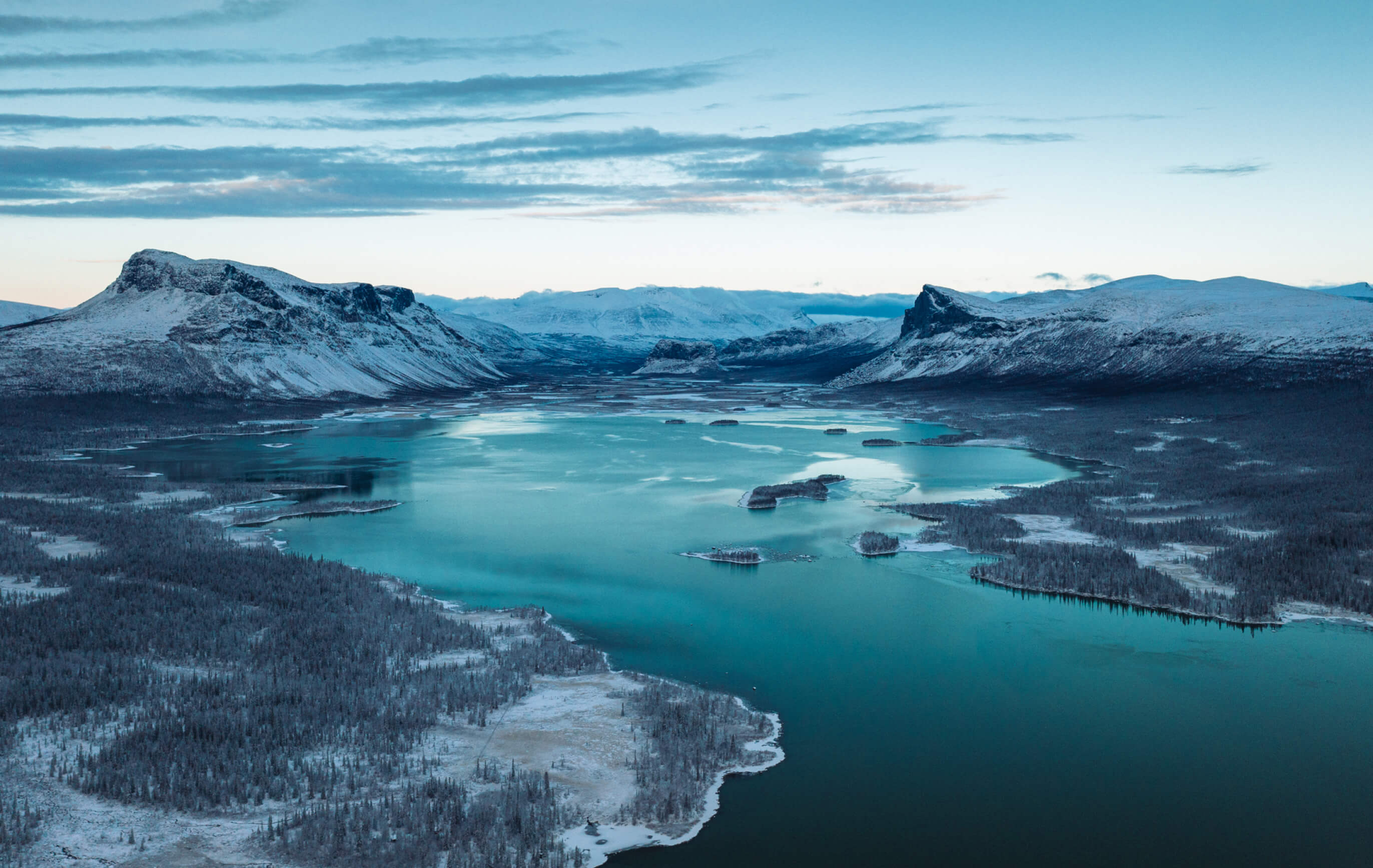 Sarek National Park in the beginning of the winter months