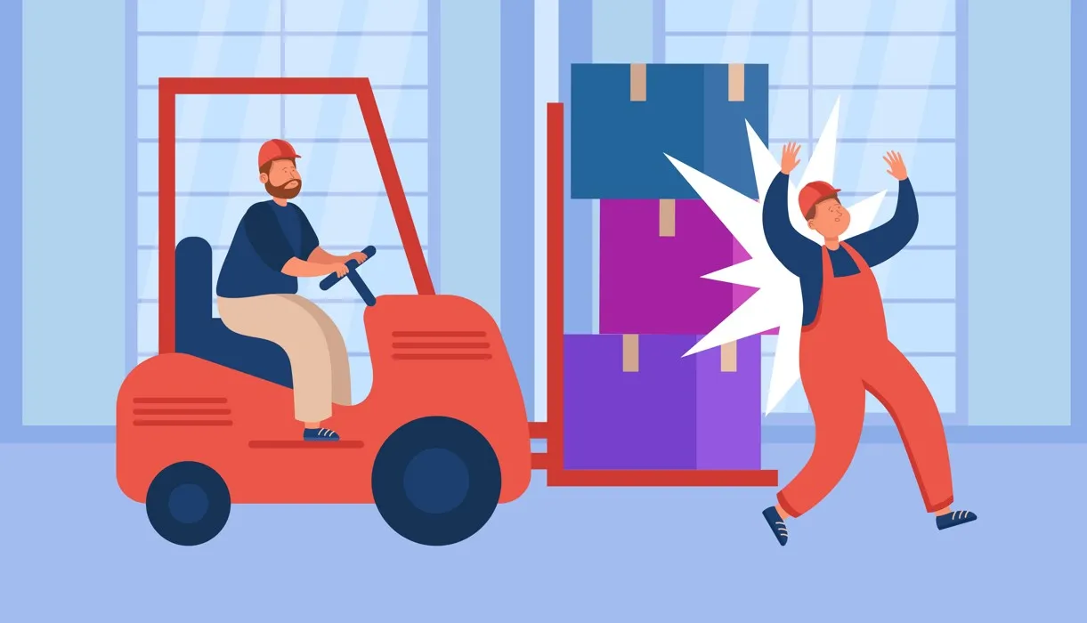 iş kazasıyla ilgili görsel ilustrasyon