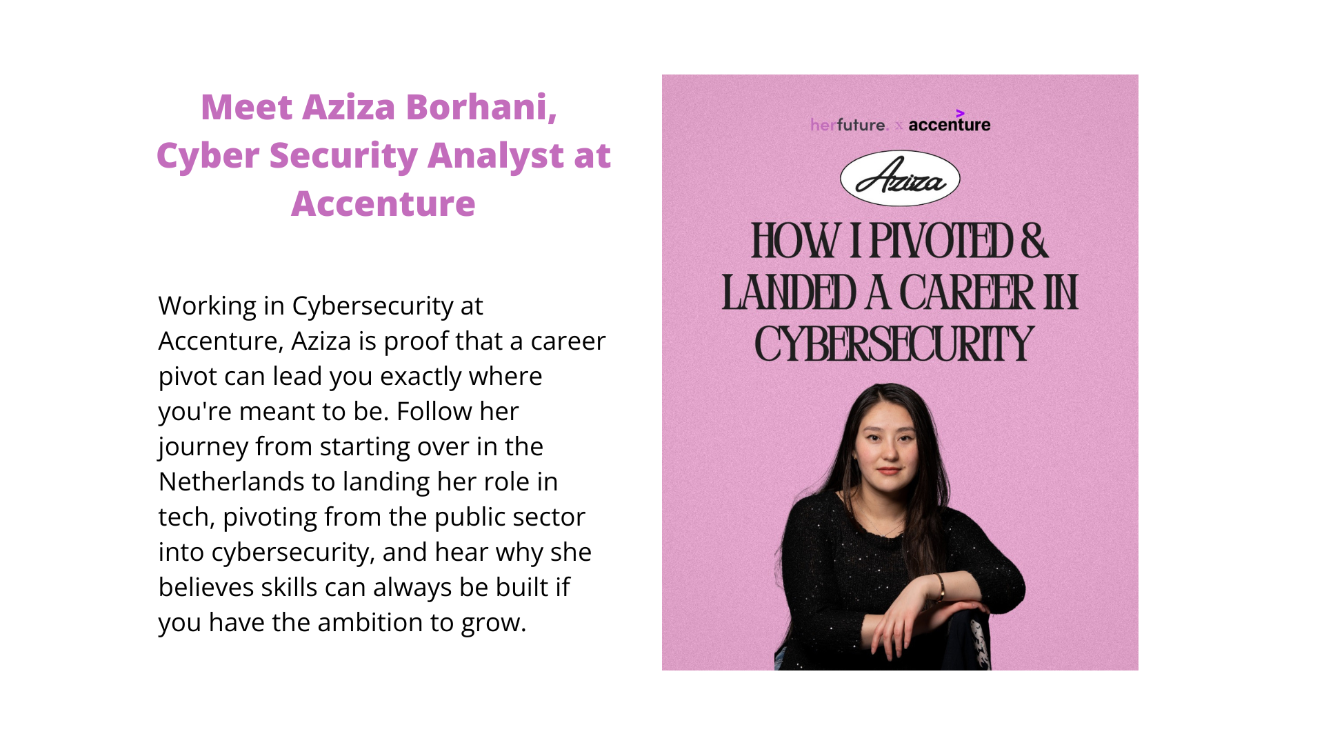 Aziza Story, Cyber Security Analyst from Accenture