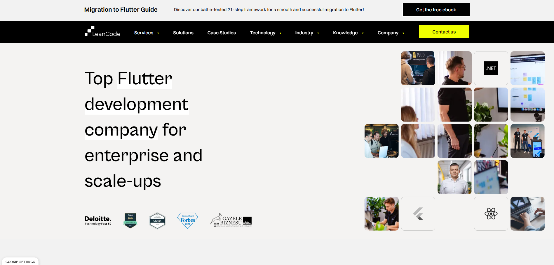 Screenshot of LeanCode’s company website