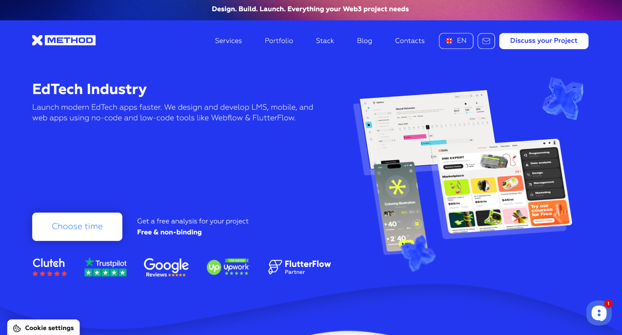 Xmethod EdTech development services for LMS, mobile, and web applications