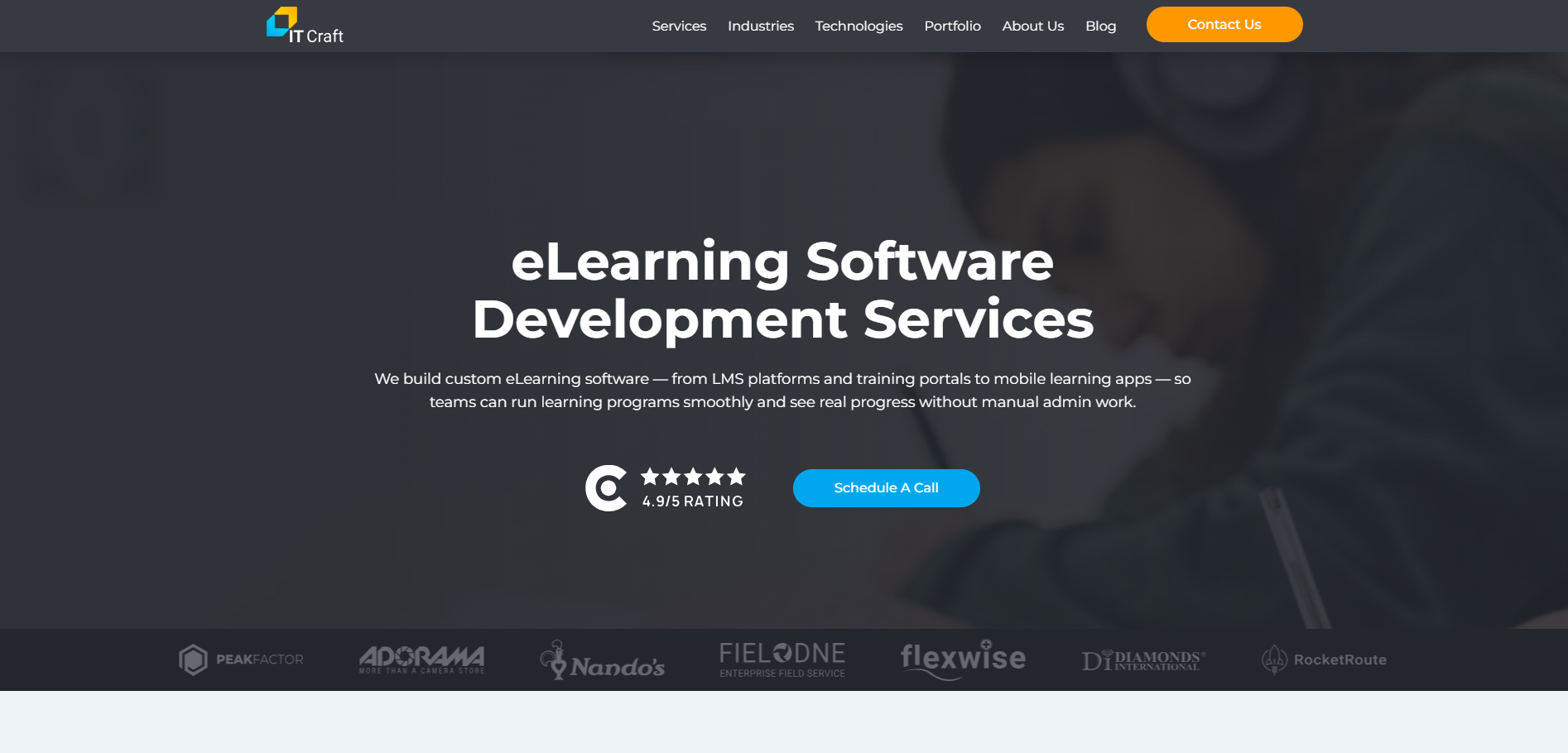 IT Craft page featuring LMS platforms, training portals, and mobile learning applications