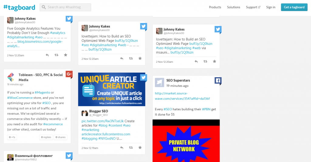 Tagboard - Hashtag All Networks
