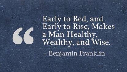 A quote from Benjamin Franklin.