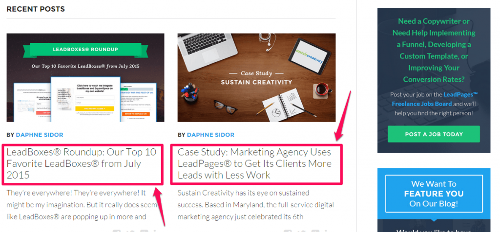 lead pages