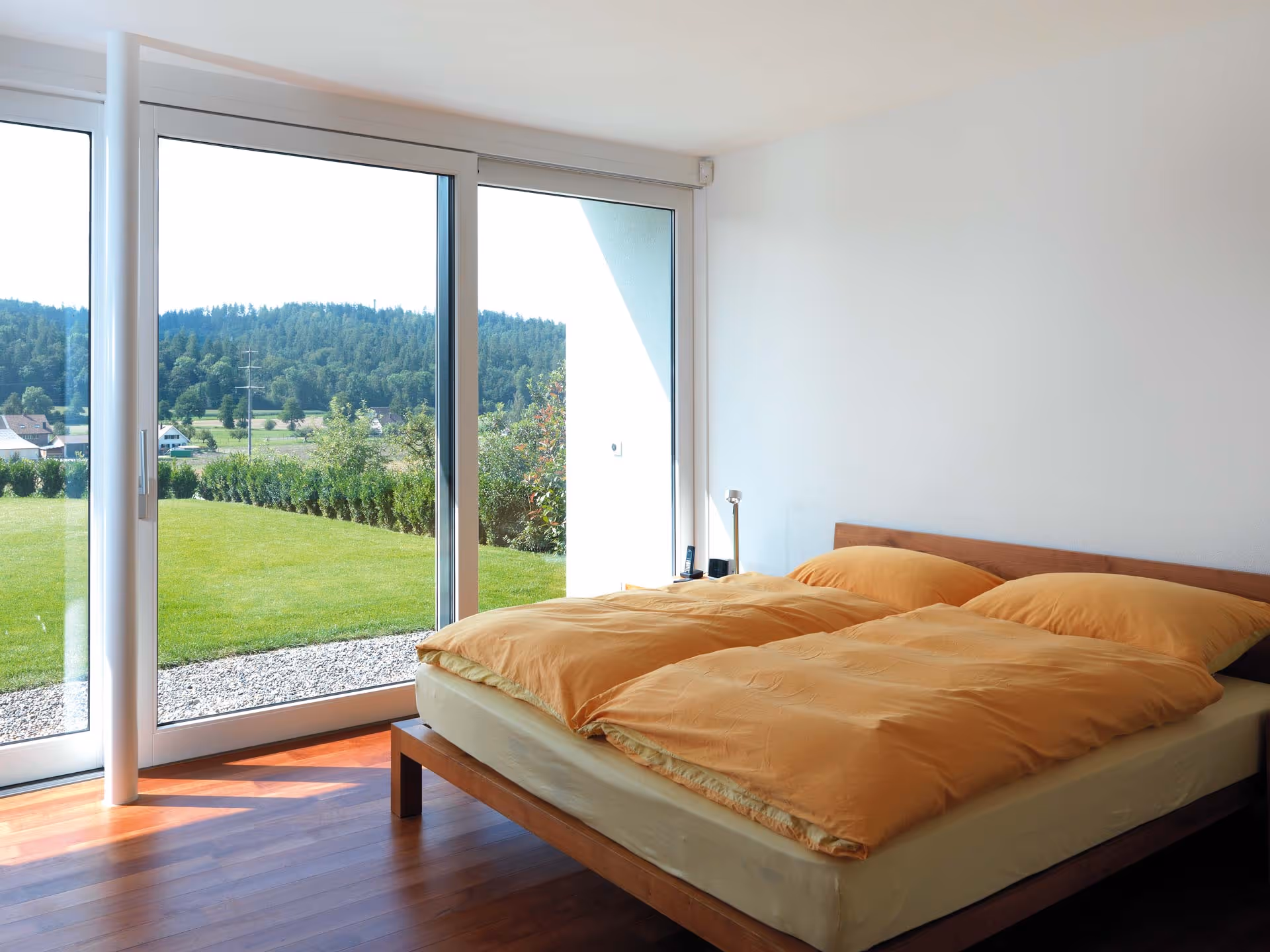 Schlafzimmer mit Ausblick