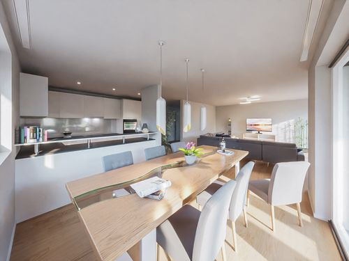 Offene Küche mit Essbereich