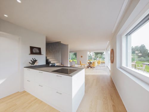 Offene Küche mit Blick zum Essbereich