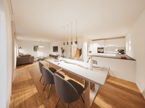 Offene Küche mit Essbereich