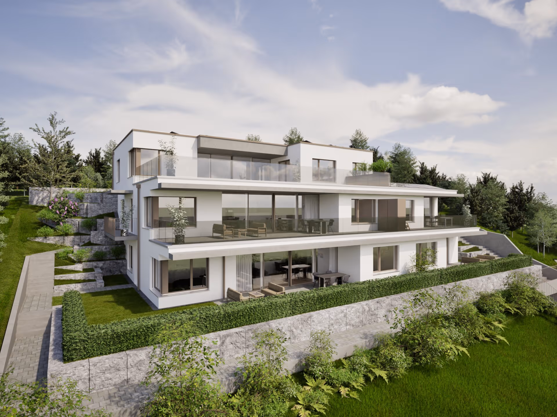 Terrassenwohnungen mit Ausblick