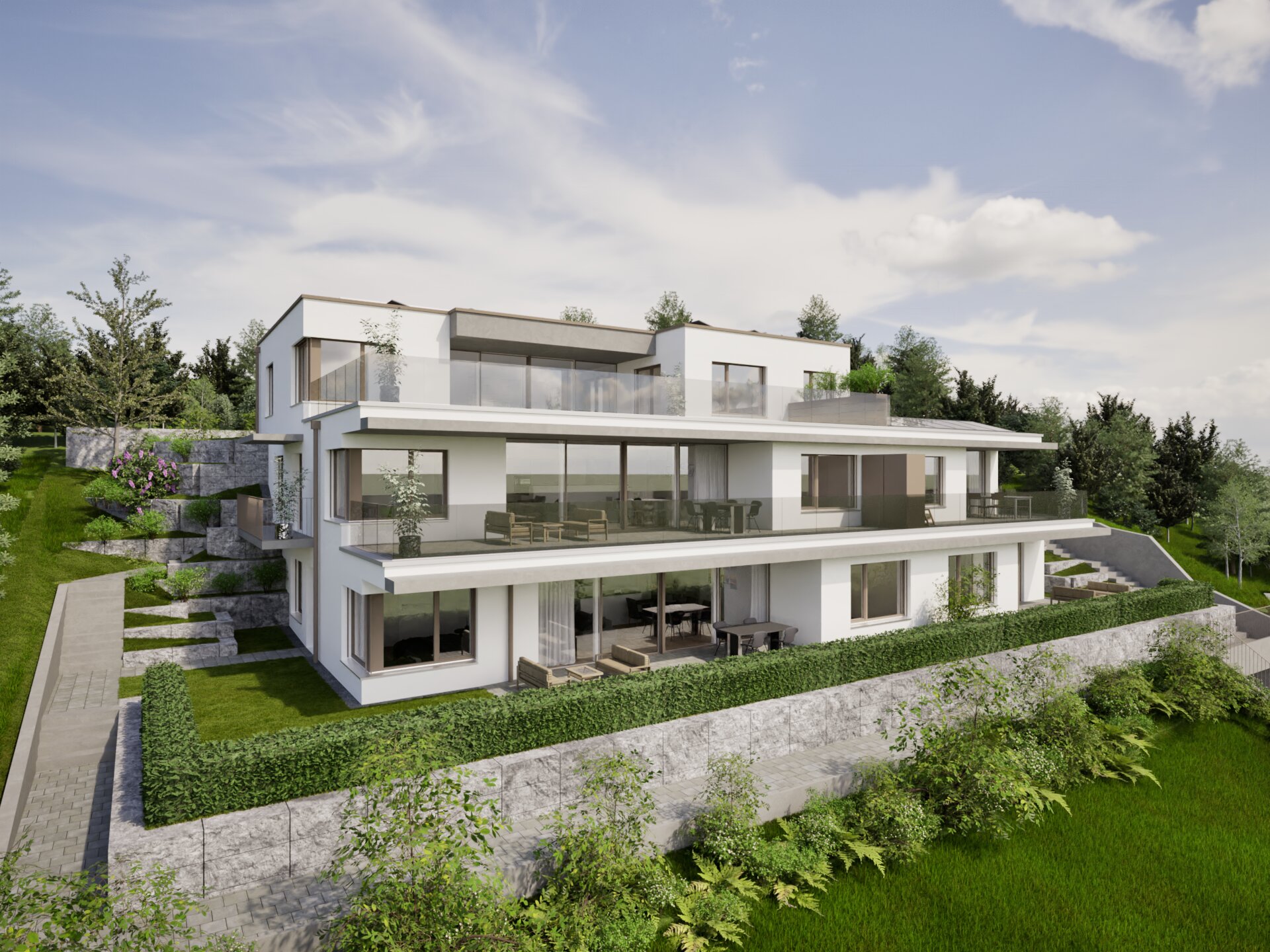 Terrassenwohnungen mit Ausblick