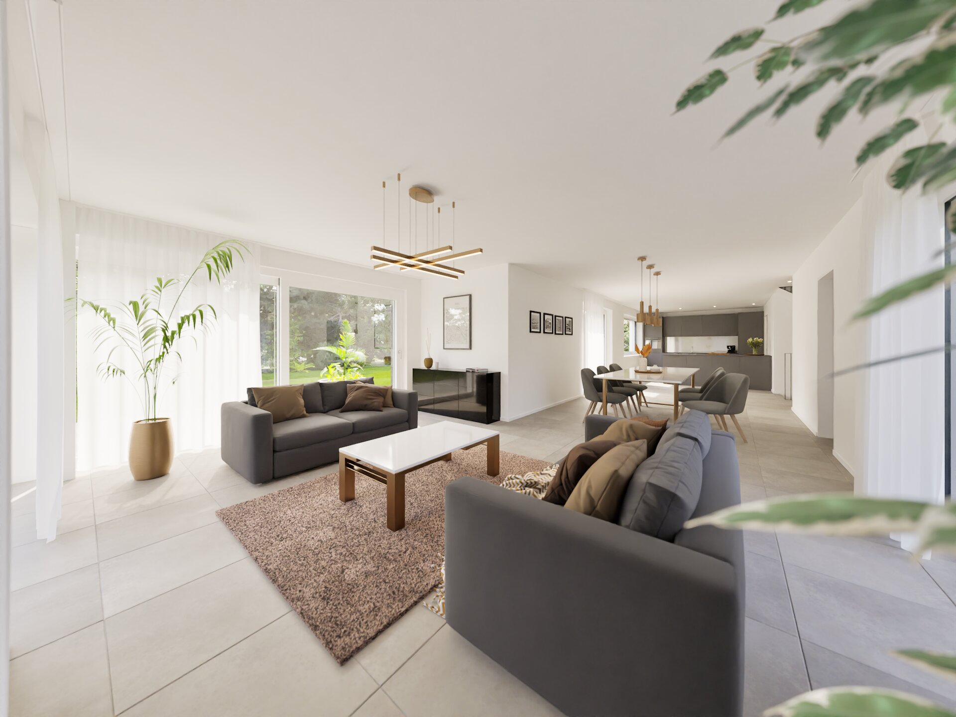 Offene Küche mit Blick zum Essbereich