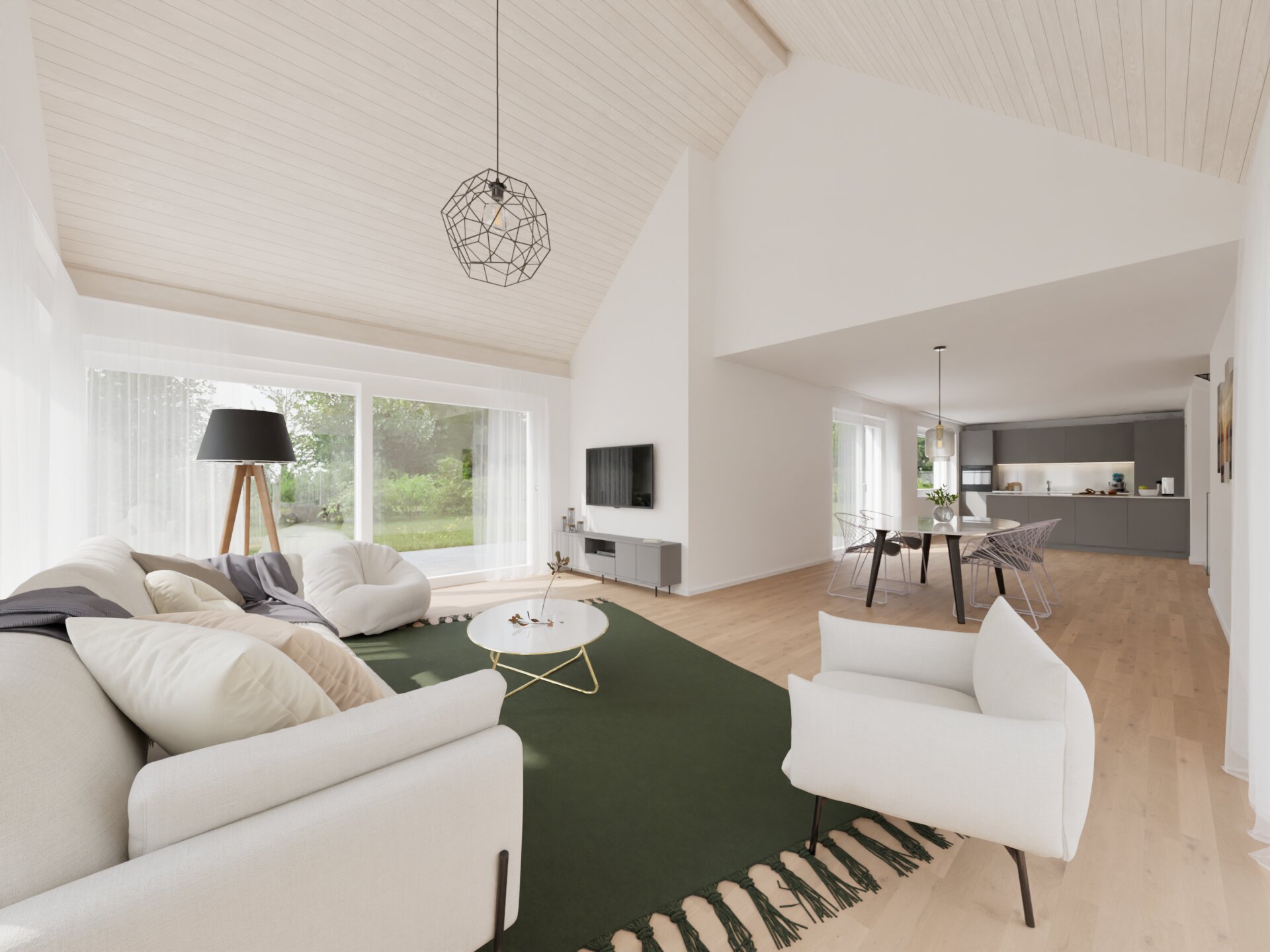 Grosses offenes Wohnzimmer