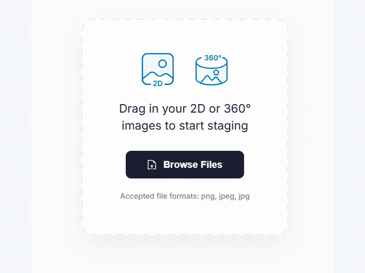 Step 1: upload your room photo to Apply Design