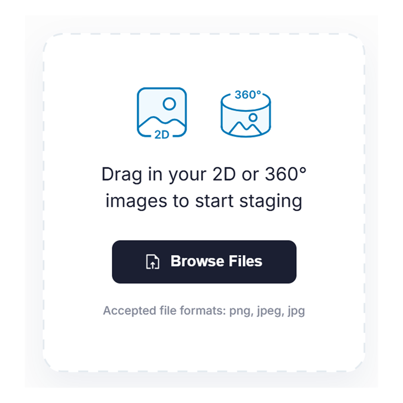 Step 1: upload photos of the same room