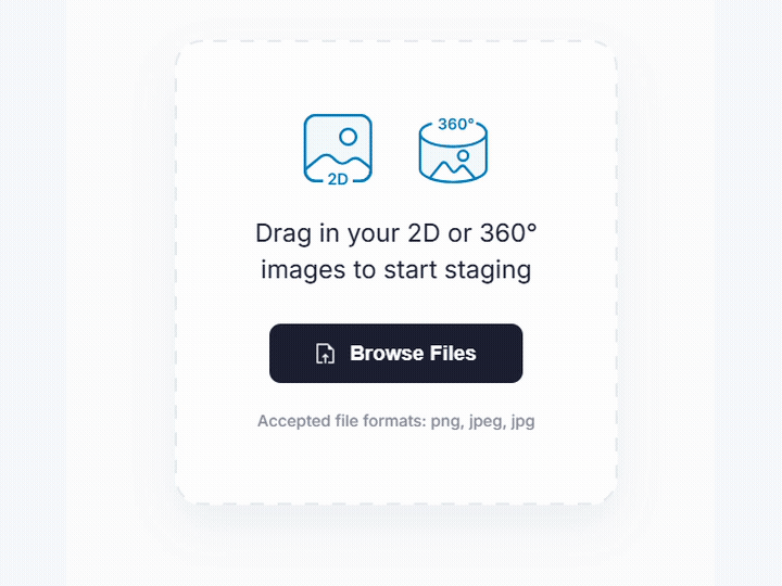 Step 1: upload your 360 photo
