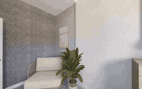 Looking around the staged guest bedroom in 360 degrees
