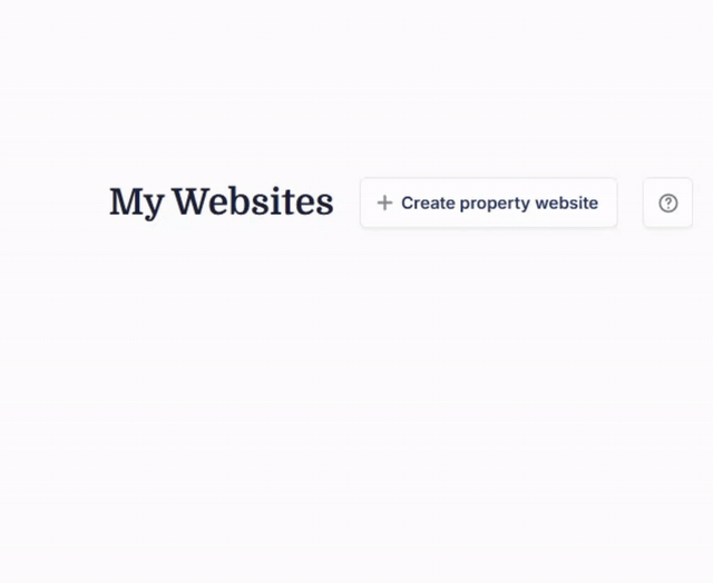 Creating a property website in Apply Design from My Properties, a Zillow link, or manually