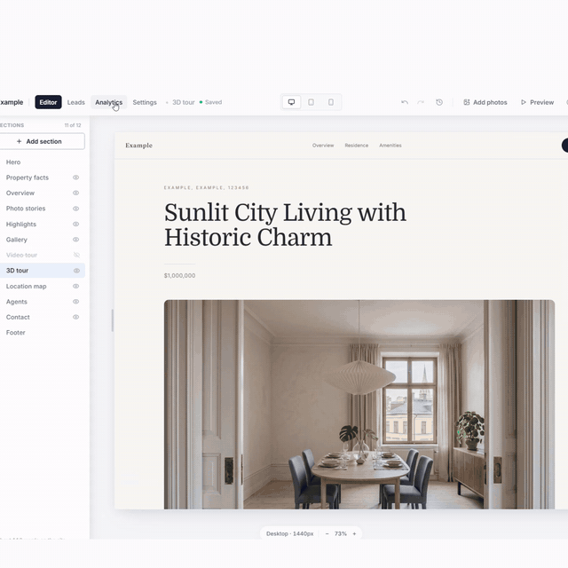 Choosing a hosted applydesign.site address or connecting a custom domain