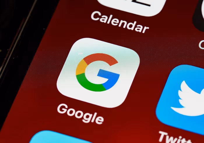 Google app icon on a smartphone screen
