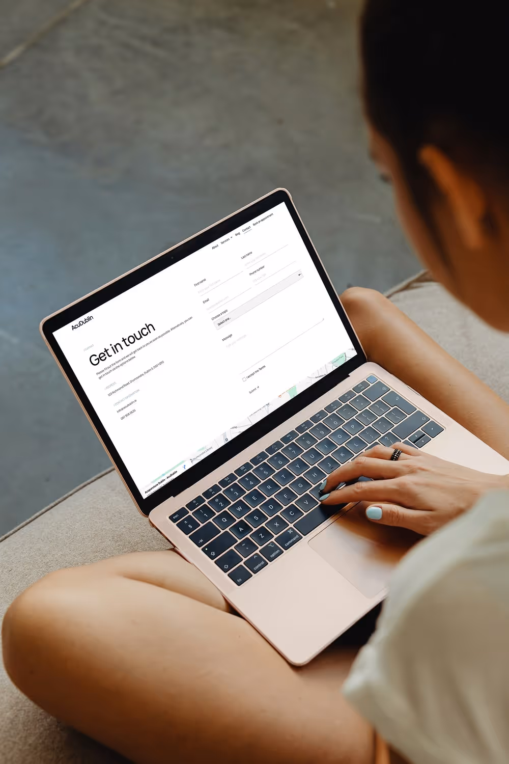 Mockup of AcuDublin website