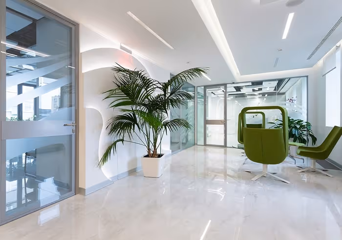 A reception area at a medical clinic