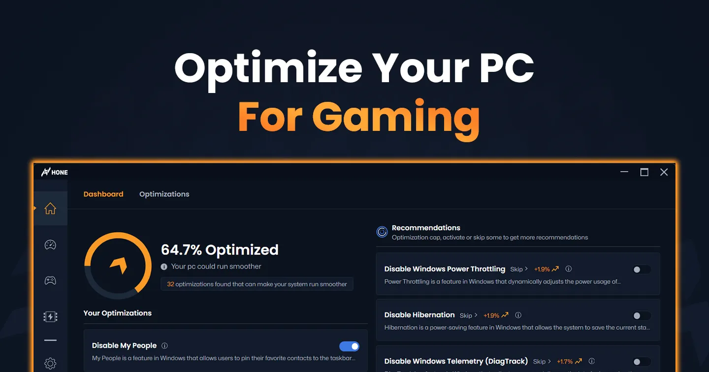 Login Hone Optimize Your PC