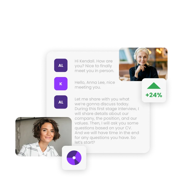 MeetGeek UI with positive productivity score