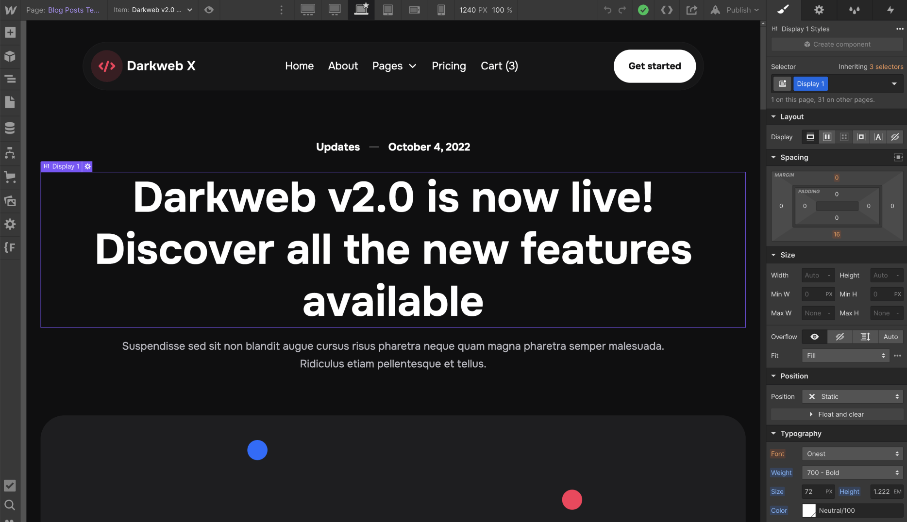 CMS Page - Darkweb X Webflow Template