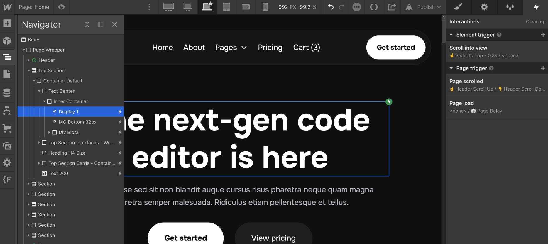 Animations - Darkweb X Webflow Template