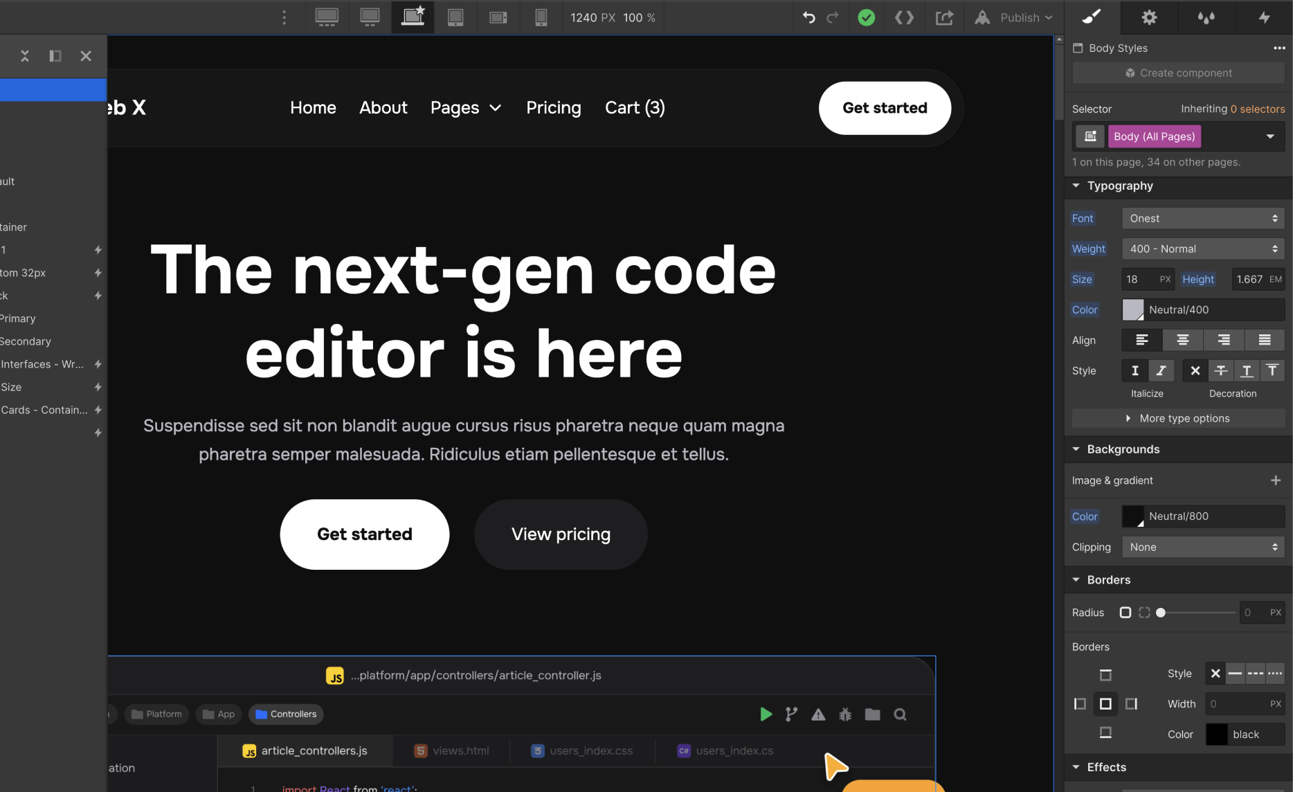 Typography - Darkweb X Webflow Template