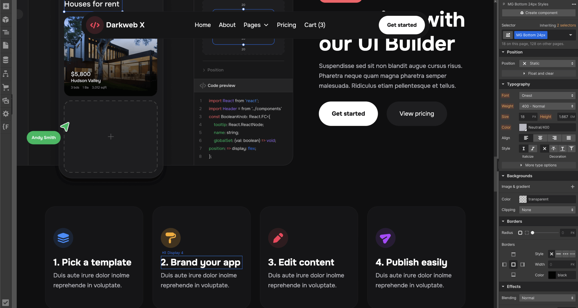 Icons And Graphics - Darkweb X Webflow Template