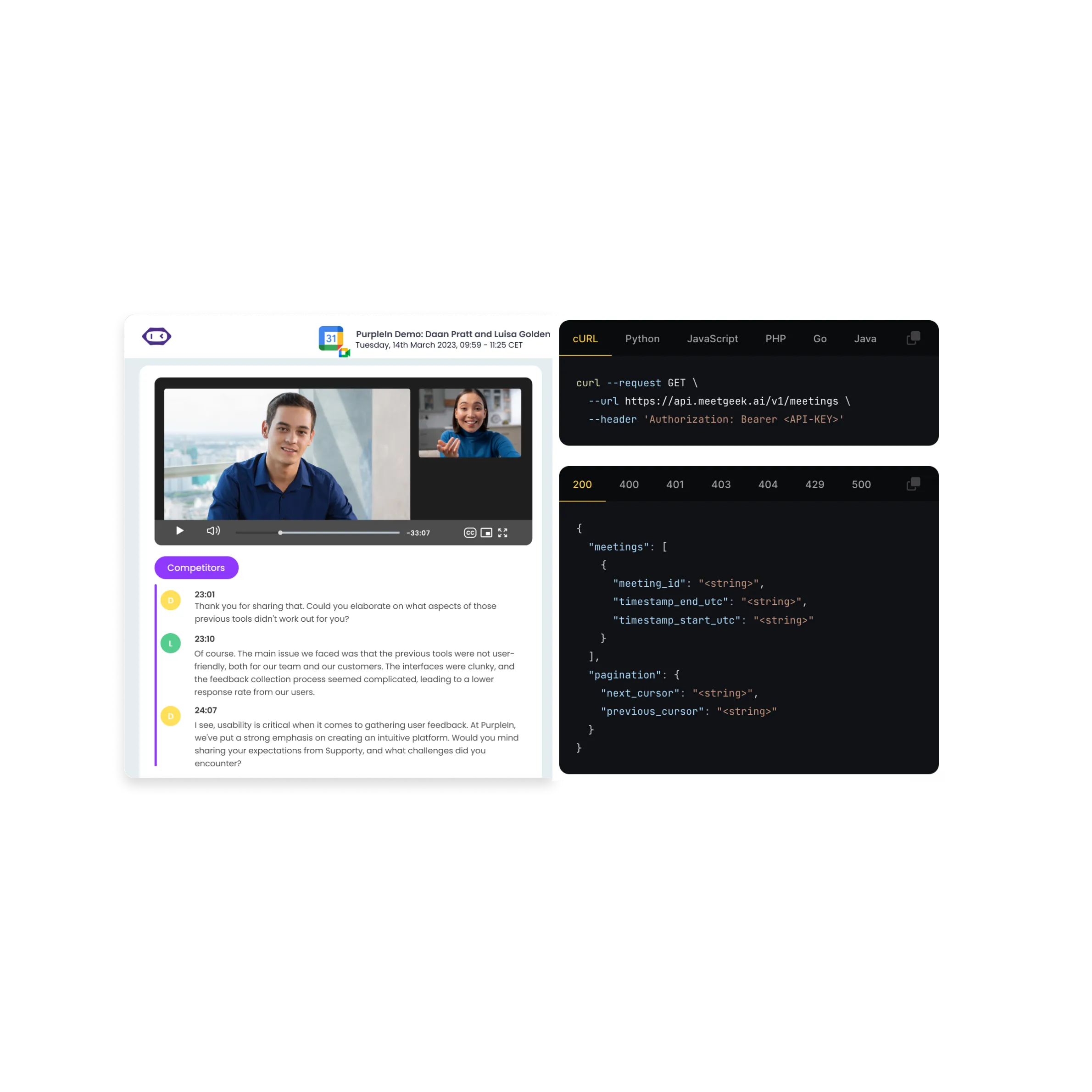 API meetgeek