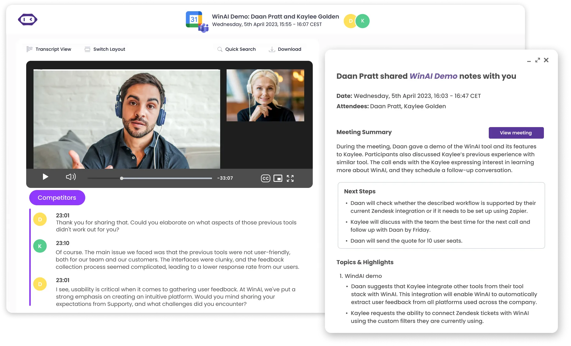 AI Notes Taker for Microsoft Teams