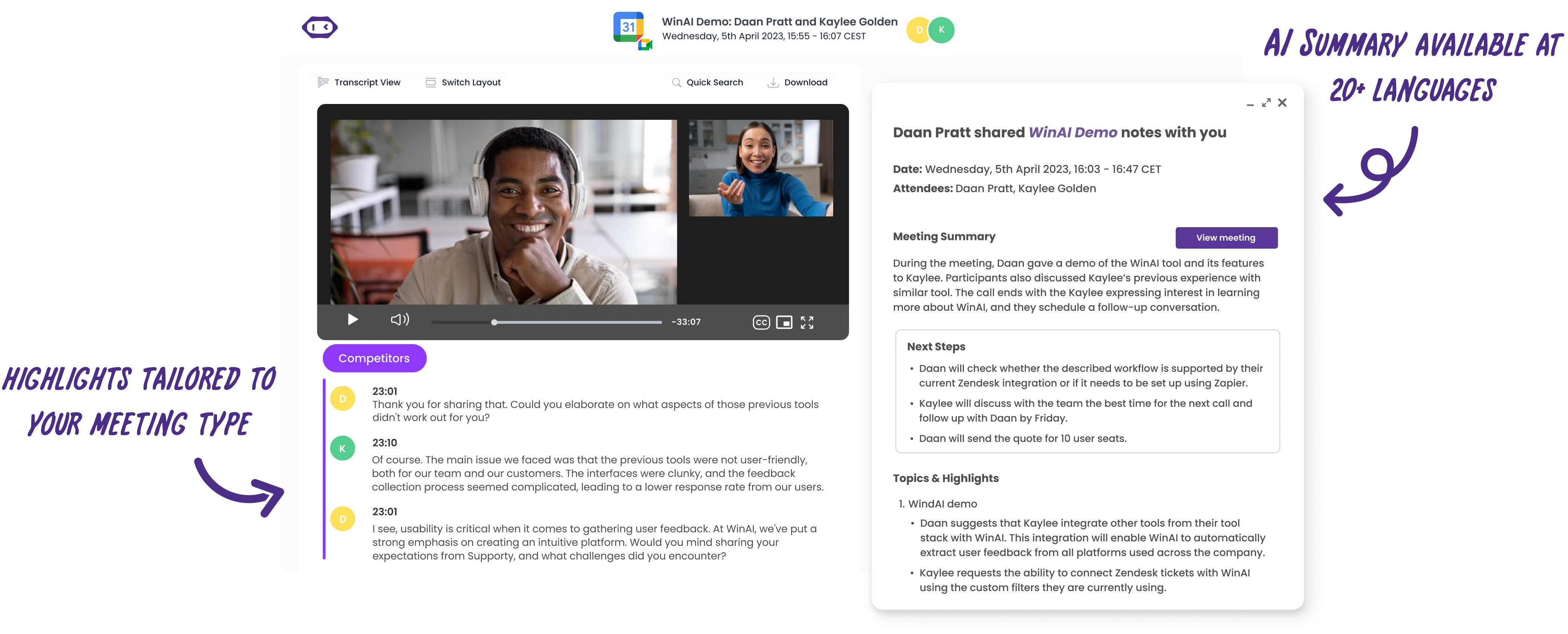 transcription of the virtual meeting
