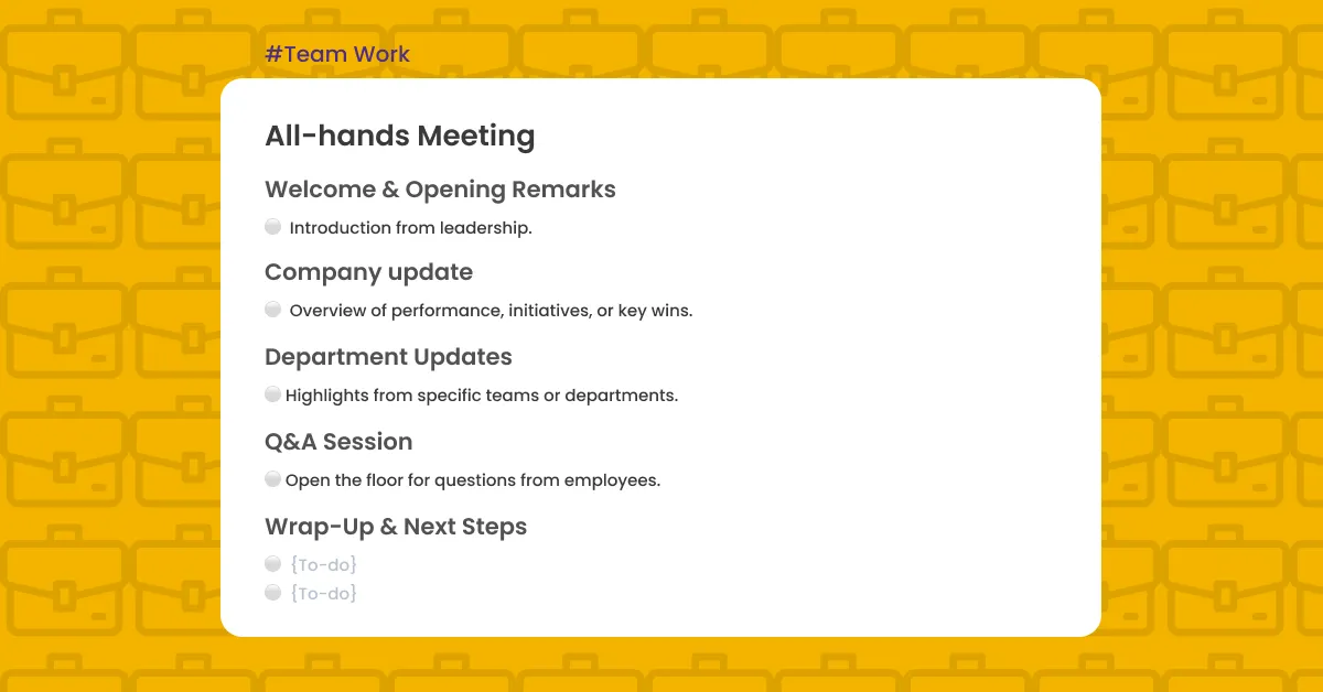 all hands meeting template