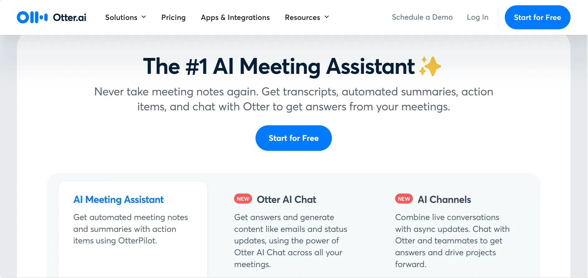 Otter AI is the best AI meeting assistant runner-up for meeting notes