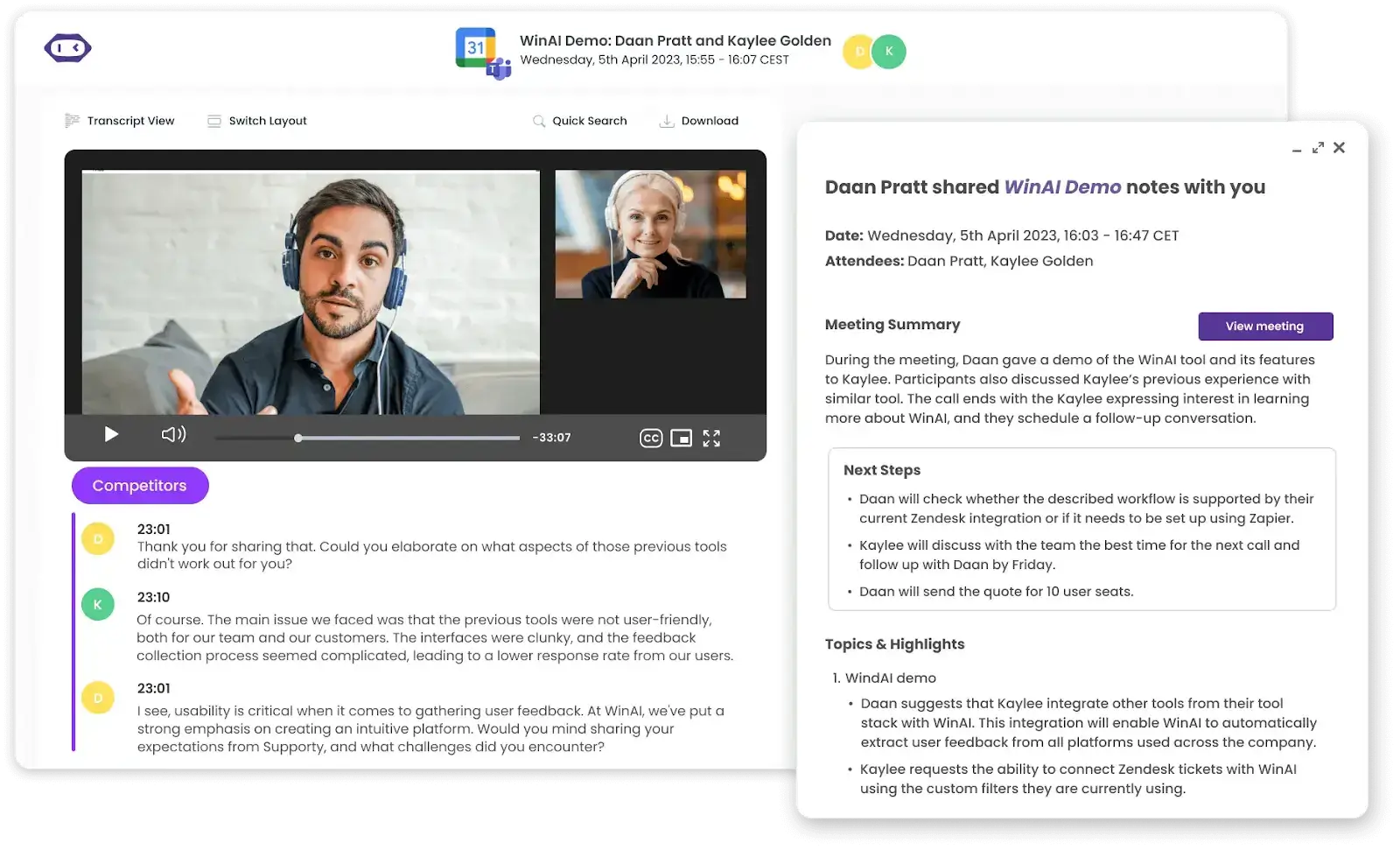ai note taker for teams