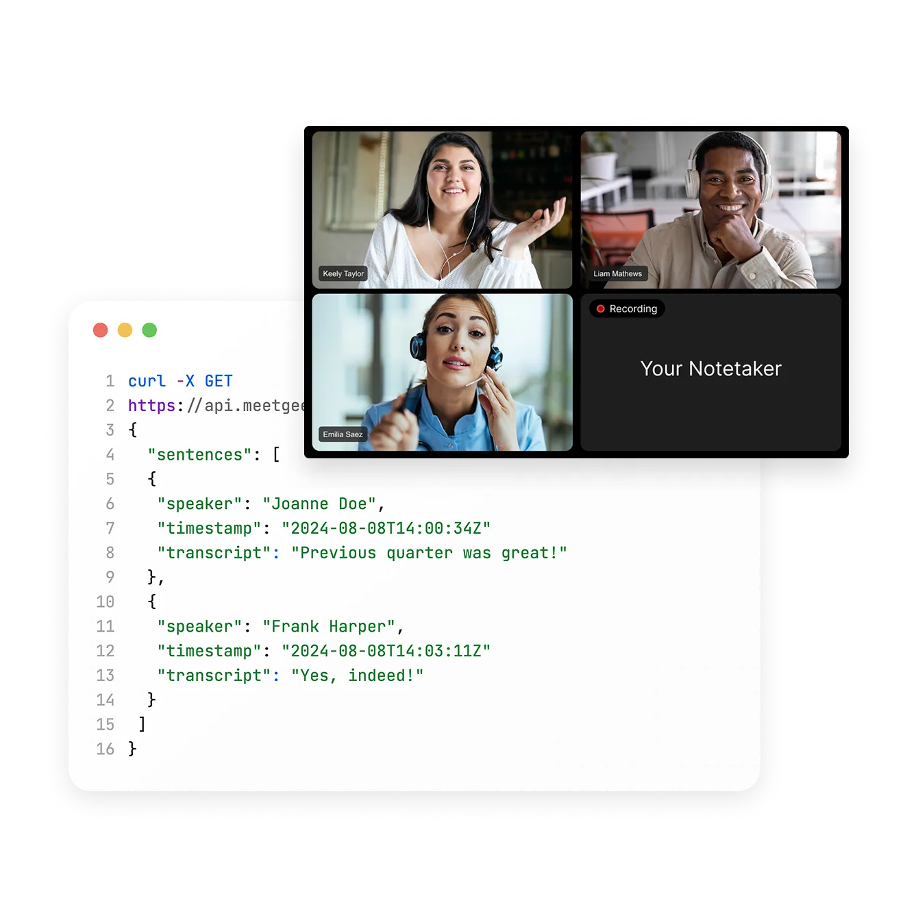API de bot de reuniones