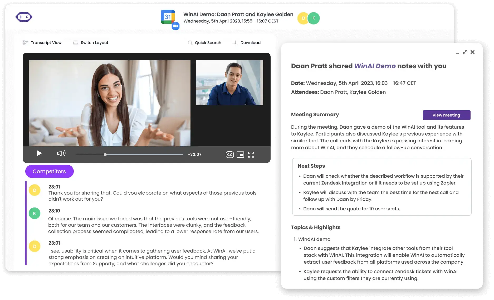 Zoom AI Notetaker