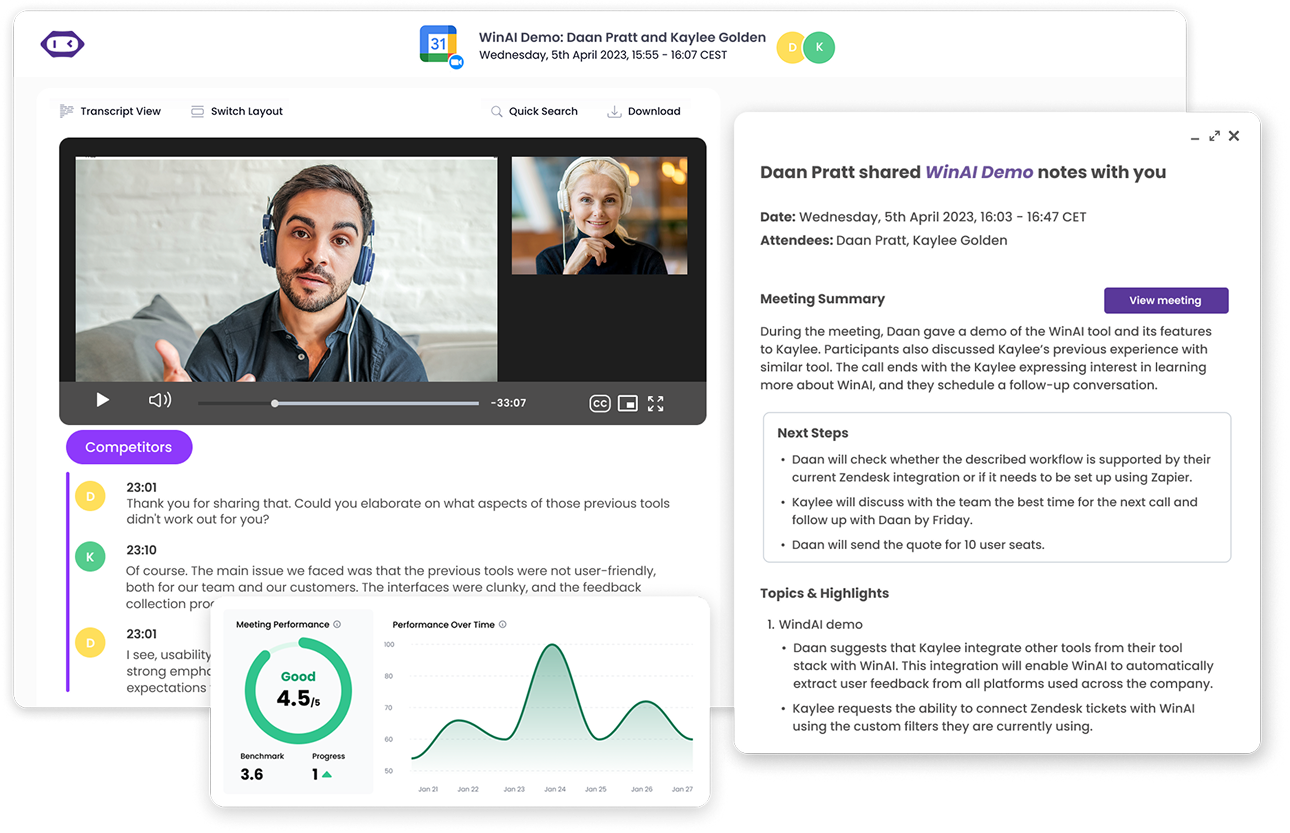 Let MeetGeek take care of your AI meeting notes to make every session more productive!