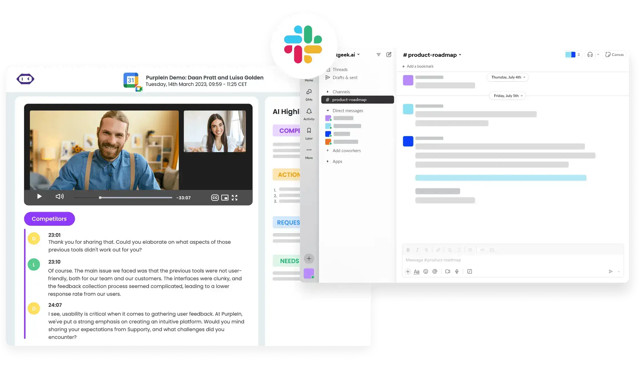 MeetGeek app for Slack