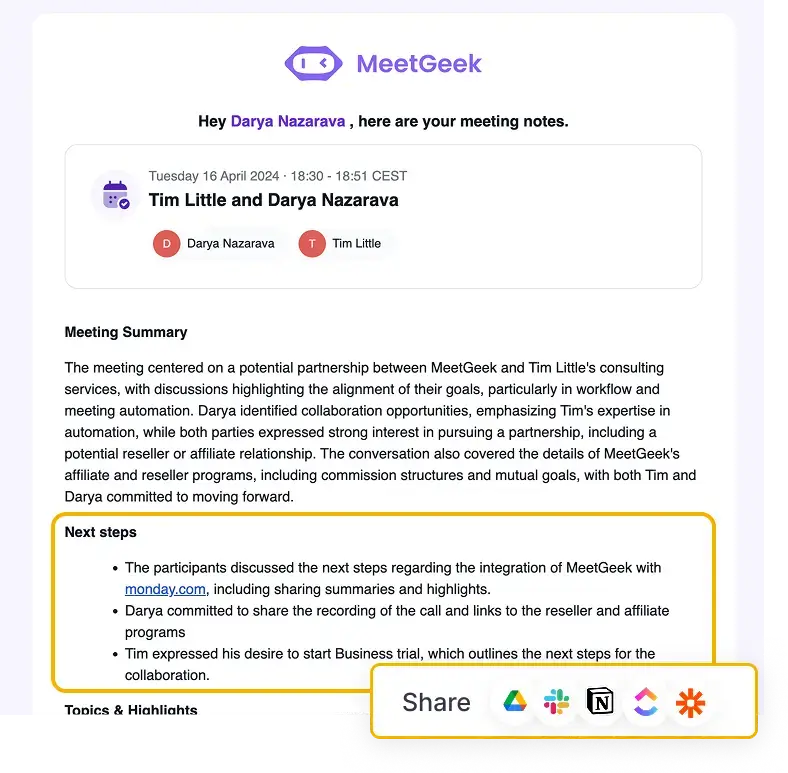 ai meeting notes